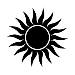 vector clip art sun icon on white background for web and graphic design