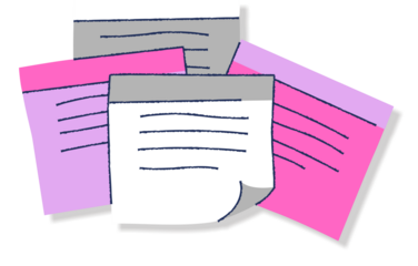 Sketchy Style Colorful Stack of Sticky Note Paper Stationery Element