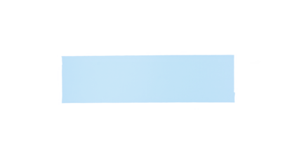 Light blue adhesive tape strip isolated on white background.