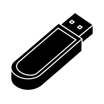 vector clip art usb drive on white background for web and graphic design