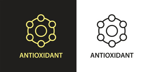 Antioxidant icon flat. Illustration isolated vector sign symbol