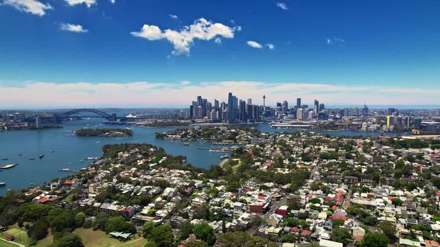 Topdown Imagery Showcasing Leafy Neighborhoods And Glimmering Water Bodies Within Urban Environment