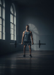 Obraz premium Mindfulness and Mental Strength Concept in Modern Fitness Studio