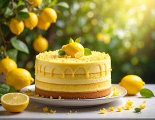 cake with lemons