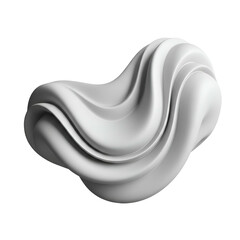 Obraz premium White Creamy Substance in Abstract Shape.