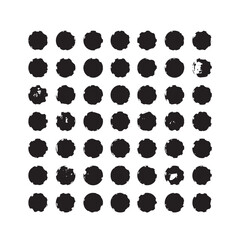 Obraz premium Abstract grid of irregular black dots arranged in evenly spaced pattern.
