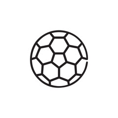 Fototapeta premium Soccer Ball Vector Line Icon For Football Sports Competition And Athletic Branding