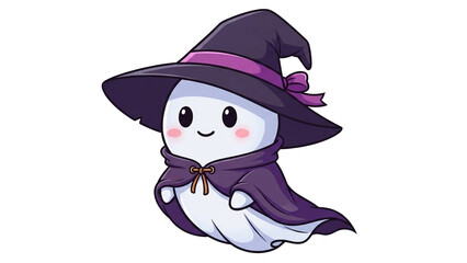 halloween witch with a broom