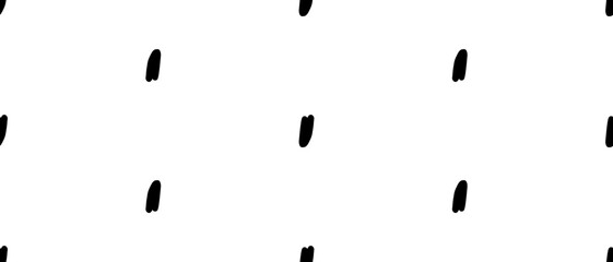 Playful sprinkle pattern with black dash shapes. Seamless polka texture with minimal doodle style. Vector illustration on an isolated background.