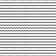 Horizontal wavy stripes, seamless pattern. Vector illustration. Lines isolated on white background. For printing on fabric, stationery and paper goods (wrapping paper, greeting cards, diary covers)