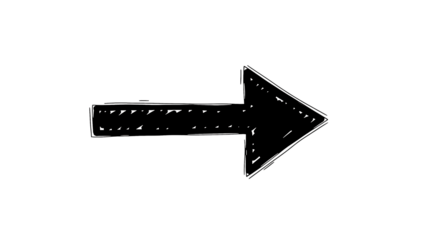 Right Arrow Sign on Transparent Background for Directional Guidance