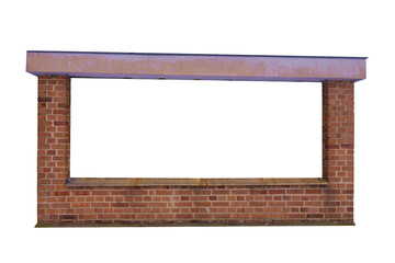 Building store, front view. On isolated transparent background.