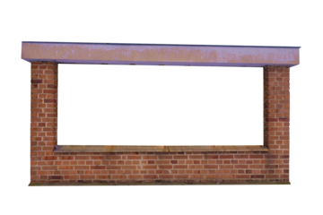 Building store, front view. On isolated transparent background.