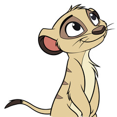 Playful meerkat sticking tongue out © Alone