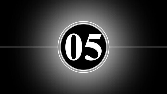 Vintage film countdown with number 10-0 retro. Countdown movie from 10 to 0 number.