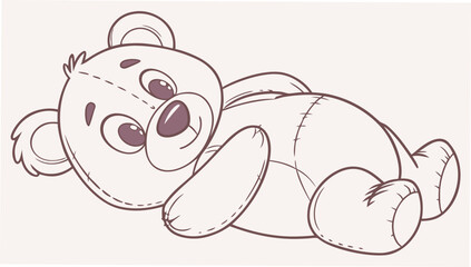 Sleeping bear illustration