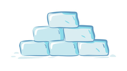Stack of ice cubes