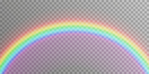 Bright rainbow arch with glow effect. Vector