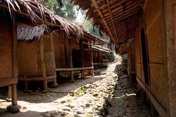 Authentic Stone Paths and Bamboo Houses of the Baduy Tribe: A Glimpse into Indonesia's Ancient Village Life