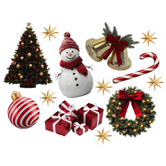 bunch of christmast vector set