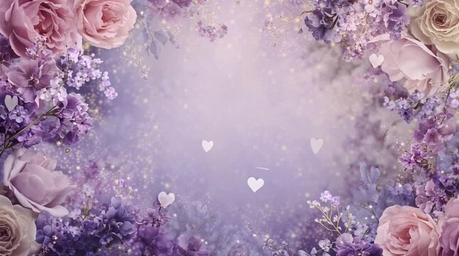 Beautiful Valentine's Day floral background illustration