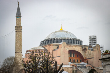 Fototapeta premium hagia sophia, mosque, islamic, istanbul, gold, turkiye, turkey,