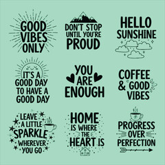 Fototapeta premium Inspirational quotes for motivation and positivity in daily life