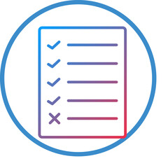 checklist line icon style