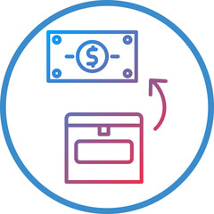 Cash on Delivery Line Icon Style