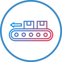 Conveyor Belt Line Icon Style