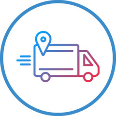 Delivery Service Line Icon Style