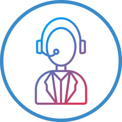 Customer Service Line Icon Style