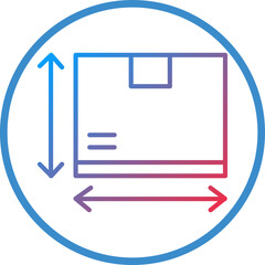 Parcel Size Line Icon Style