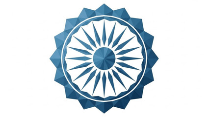 Geometric sunburst emblem abstract radiant starburst symbol minimalist vector illustration for branding and design projects isolated on white