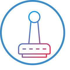 Stamp line icon style