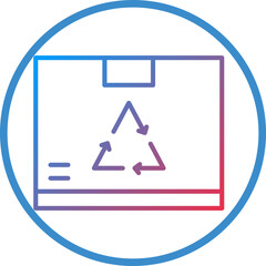 Package Recycle Line Icon Style