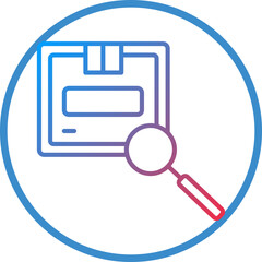 Package Search Line Icon Style