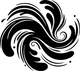 Fototapeta premium Dynamic swirl design evoking fluid motion and organic energy, ideal for branding, logos, and creative projects needing a modern, flowing element