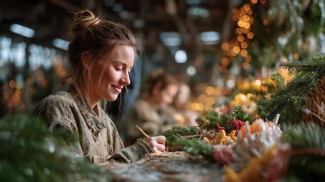 Skillfully Crafting Christmas Ornaments Overflowing with Festive Joy