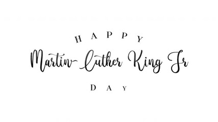 Message celebrating happy martin luther king jr. Day suitable for social media posts, greeting cards, presentations, and educational materials.