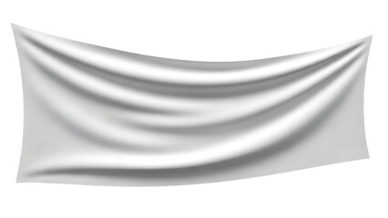 White fabric draped on transparent background
