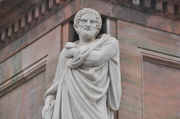 Obelisk near the Church of St. Nicholas in Potsdam. Storyboard of elements