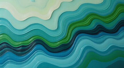 green and turquoise colors. Liquid abstraction with smooth waves of green and blue. Modern art background for presentations, websites, covers, and advertising of premium products