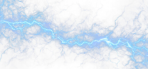 Obraz premium Electric Lightning Bolt with Sparks and Energy PNG Overlay