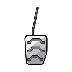 Obraz premium Car pedal close up symbolizing accelerator, brake and clutch control for driving durable, non slip foot interface for vehicle speed, safety and driver operation on road journeys