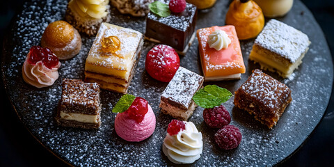 Gourmet Dessert Platter, Sweet Treat Collection, Pastry Artistry

