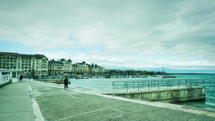 Lake Geneva Scenic Alpine View