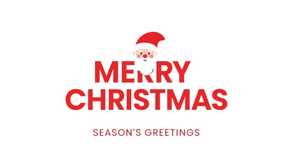Merry Christmas Season's Greetings with Santa Claus Illustration © Zesika