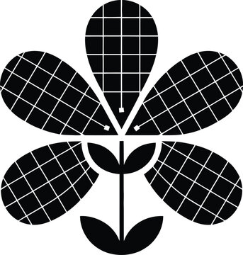 a striking floral design composed of geometric shapes showcasing a modern aesthetic with a dark defined silhouette high quality professional detailed Renewable Energy & Green Technology