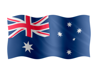 Digital composite. ..Flag of Australia waving with a fabric overlay. ..Australian..PNG file